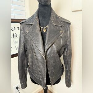 Luella for Target Distressed Leather Jacket